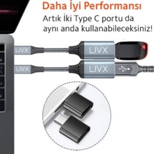 Str Store USB 3.0 To Type-C Çevirici Dönüştürücü 60W Hızlı Şarj Desteği 15 cm Kablolu Otg Adaptör Samsung Huawei Xiaomi Macbook ile Uyumlu Gri Ottca-01 Ikili Paket