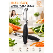 Creatividad Solutions Dikey Sebze Meyve Soyacağı Profesyonel  Patates Havuç Soyma Bıçağı 18/10 304 Paslanmaz Çelik 2 Li Set 723631