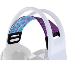 Str Store Logitech G733 / G535 / G335 ile Uyumlu Yedek Kafa Bandı - Yumuşak Esnek Kumaş, Uzun Ömürlü ve Ekstra Dayanıklı Yapı (Mor - Pembe Noktalı)