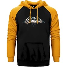 Z zepplin Sabaton Eagle Sarı Renk Reglan Kol Kapşonlu Sweatshirt