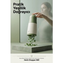 Creatividad Solutions  Pratik Yeşillik Doğrayıcı Manuel Baharat Maydanoz Öğütücü Çift Bıçaklı Paslanmaz Çelik Mutfak Robotu El Rondosu Sebze Kıymaca Makası  723430