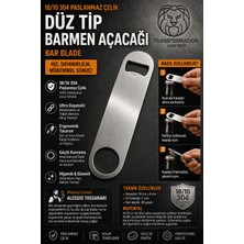 Creatividad Solutions Barmen Şişe Açacağı  18/10 304 Paslanmaz Çelik  Bar Blade Düz Tip Hızlı Soda Bira Açacağı 18X4 cm 723458