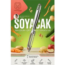 Creatividad Solutions Dikey Sebze Meyve Soyacağı Pratik Patates Havuç Dilimleyici Oyucu Aparat 17 cm  18/10 304 Paslanmaz Çelik Profesyonel   723675