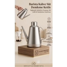 Creatividad Solutions Damlatmaz Sızdırmaz Yağdanlık Sirkelik ve Barista Kahve Süt Demleme Kettle 304 Paslanmaz Çelik (710 ml ) 723400