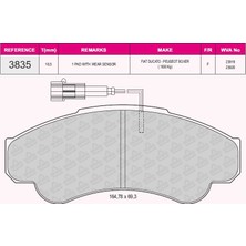 Grap Ön Fren Balatası Ducato Boxer Jumper 18Q (16 Jant) 02>06 - 93835