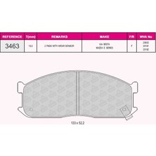 Grap Ön Fren Balatası Kıa Besta Mazda E2200 94>00 - 93463