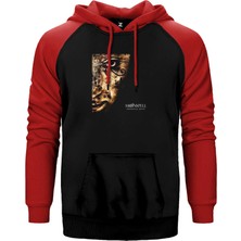 Z zepplin Moonspell Lusitanian Metal Kırmızı Renk Reglan Kol Kapşonlu Sweatshirt