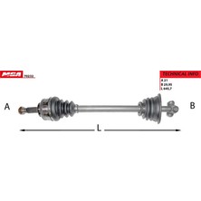 Mga Aks Aks Komple Sol Absli Mekanik Vites Megane I 1.4 1.6 16V K4J K4M MGA-70232
