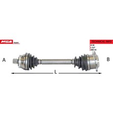 Mga Aks Sol Aks Komple (Vw Passat 97-05 Audi A4 95-01 Skoda Superb 02-08) MGA-70391