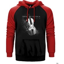 Z zepplin Apocalyptica Cell 0 Kırmızı Renk Reglan Kol Kapşonlu Sweatshirt