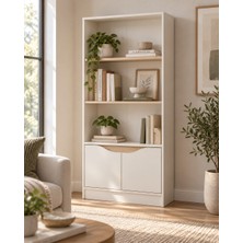 Nola Genç Odası 2 Raflı + Kapaklı Kitaplık Aytaşı /derin Sepet