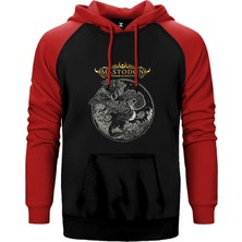 Z zepplin Mastodon Cold Dark Place Kırmızı Renk Reglan Kol Kapşonlu Sweatshirt