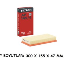 Filtron Hava Filtresi Polo 4 9n Fabia 1 99-08 Roomster Ibiza 3 Cordoba 2 02-09 Ibiza 4 1,2 / 1,2 12V AP149/4