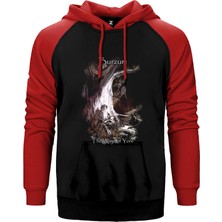 Z zepplin Burzum The Ways Of Yore Kırmızı Renk Reglan Kol Kapşonlu Sweatshirt