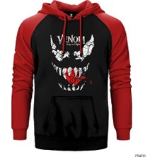 Z zepplin Venom Let There be Carnage Kırmızı Renk Reglan Kol Kapşonlu Sweatshirt