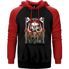 Z zepplin Motörhead Ace of Spades Grup Face Kırmızı Renk Reglan Kol Kapşonlu Sweatshirt
