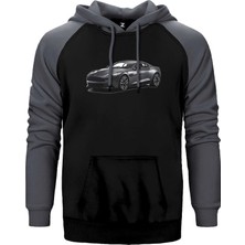 Z zepplin Aston Martin Vanquish Gri Renk Reglan Kol Kapşonlu Sweatshirt