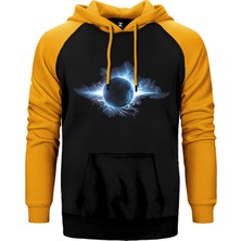 Z zepplin Planet Charged With Blue Energy Sarı Renk Reglan Kol Kapşonlu Sweatshirt