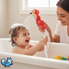 Str Store Sevimli Hayvan Figürlü Bebek Duş Başlığı – Annelerin Yardımcısı Eğitici Banyo Oyuncağı, Kolay Kurulum, El-Göz Koordinasyonu Geliştirici, Çocuklar Için Renkli ve Eğlenceli
