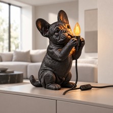 3dlab Frenchie Glow Fransız Bulldog Figürlü Dekoratif Masa Lambası