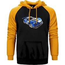 Z zepplin Aston Martin DBS Sarı Renk Reglan Kol Kapşonlu Sweatshirt