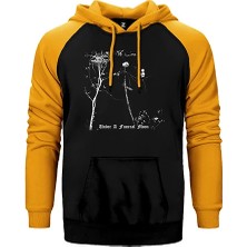 Z zepplin Darkthrone Under A Funeral Moon Çift Renk Reglan Kol Sweatshirt / Hoodie