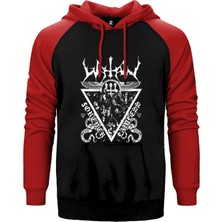 Z zepplin Watain Lawless Darkness Kırmızı Renk Reglan Kol Kapşonlu Sweatshirt