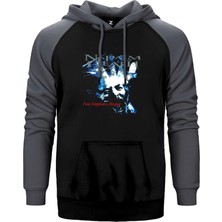 Z zepplin Napalm Death Fear Emptine Çift Renk Reglan Kol Sweatshirt / Hoodie