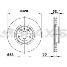 Braxis Braxıs On Fren Dısk A4 07>15 A5 07>15 A6 11> A7 10> Q5 08> Havalı 320MM