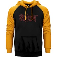 Z zepplin Slipknot Text Sarı Renk Reglan Kol Kapşonlu Sweatshirt