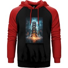 Z zepplin Underground Sewer Party Kırmızı Renk Reglan Kol Kapşonlu Sweatshirt