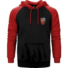Z zepplin Judas Priest invincible Shield Kırmızı Renk Reglan Kol Kapşonlu Sweatshirt