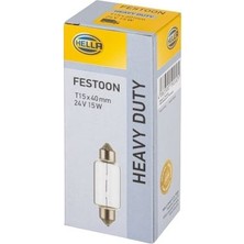 Hella Sofit Ampul Halojen 24V 15W Sv8.5-8 Ünıversal