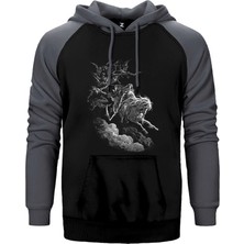 Z zepplin Burzum Ishi Krimpatul Çift Renk Reglan Kol Sweatshirt / Hoodie
