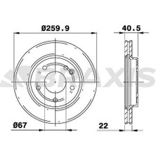 Braxis Braxıs Fren Dıskı On (Havalandırmalı) A-Class W168 97>04