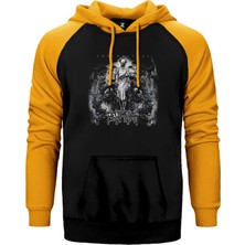Z zepplin Belphegor Totenritual Çift Renk Reglan Kol Sweatshirt / Hoodie