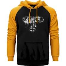 Z zepplin Gorgoroth Amblem Sarı Renk Reglan Kol Kapşonlu Sweatshirt