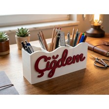 Besso Kişiye Özel Isimli Wavy Masaüstü Organizer - Modern Kalemlik ve Organizer Seti (6 Renk Seçeneği)
