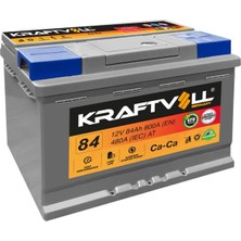 Kraftvoll Aku Aku 12V 84 Ah 800A Start Stop Efb L4 ( 175×315 x 190 ) (Tam Kapalı)