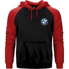 Z zepplin Bmw GS Logo Kırmızı Renk Reglan Kol Kapşonlu Sweatshirt