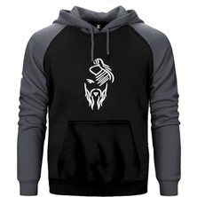 Z zepplin Hayko Cepkin Yeni Logo White Gri Renk Reglan Kol Kapşonlu Sweatshirt