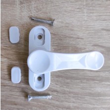 Str Store Pvc Pencere Metal Çekmeli Çocuk Emniyet Mandalı Güvenlik Kilidi (1, Beyaz)