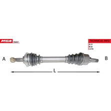 Mga Aks Aks Sol ( Peugeot 206 1.4 Absli 48D ( 702033 Solu ) MGA-70257