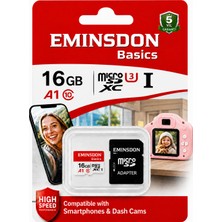 Eminsdon 16GB Hafıza Kartı Mini Çocuk Kamera Dijital Retro Kamera Telefon Uyumlu Micro Sd CLASS10