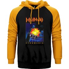 Z zepplin Def Leppard Pyromania Çift Renk Reglan Kol Sweatshirt / Hoodie