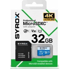 Qoovi Syrox Professional 32GB Microsdxc Hafıza Kartı ve Adaptör