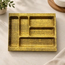 Str Store Ahşap Desenli 5 Bölme Ankastre Kaşıklık
