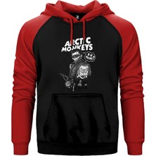 Z zepplin Arctic Monkeys Skull Rider Çift Renk Reglan Kol Sweatshirt / Hoodie