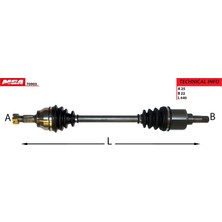 Mga Aks Komple Aks Sol (Peugeot 207 1.4 16V 1.4hdı 1.6 16V) MGA-70903