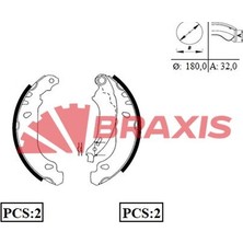 Braxis Braxıs Arka Fren Balatası Pabuc P206 P206+ (T3E) 1.1 1.4 1.4hdı 1.6 1.9d Abs 98>